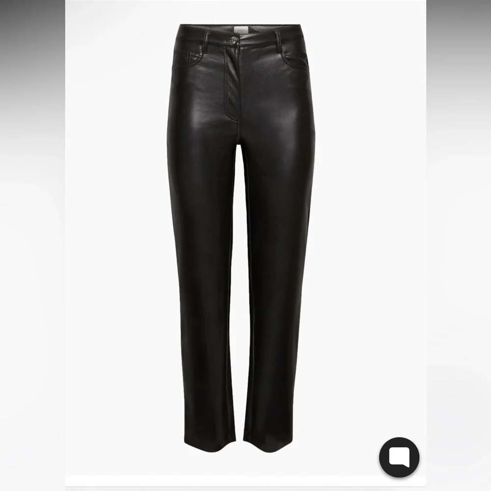Wilfred The Melina Pant Leather Black Size 8 - Picture 2 of 5